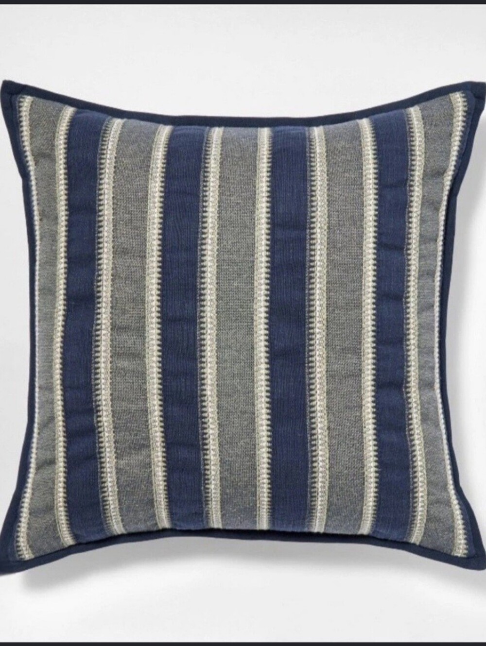 Threshold Blue and Green Striped Accent Pillow